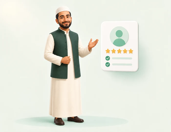 ইসলামিক পোশাকে একজন শিক্ষকের প্রোফাইল ও মূল্যায়ন
